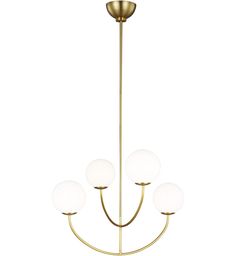 AERIN - AEC1054BBS Galassia 30" Chandelier Tier Chandelier, Modern Dining Room Tables, Recessed Downlights, Circa Lighting, Glass Globes, Burnished Brass, Ceiling Chandelier, Brass Chandelier, Home Ceiling