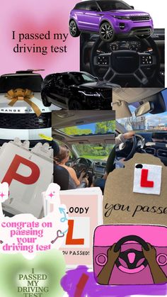 a collage of photos with different types of cars