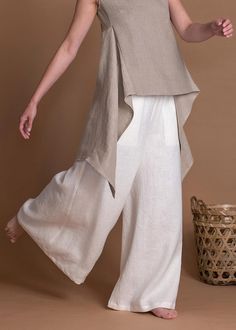 White Linen Palazzo Pants AGAM Women's Tall Wide Leg - Etsy Luxury Long Palazzo Set For Women, Luxury Bohemian Palazzo Set For Transitional Season, Luxury Off White Cotton Palazzo Set, Luxury Off-white Cotton Palazzo Set, Luxury White Floor-length Palazzo Set, Luxury Palazzo Set For Women, Luxury Palazzo Set For Women's Celebration, Luxury Bohemian Palazzo Set For Designer Wear, Luxury Off White Palazzo Set For Festive Occasions