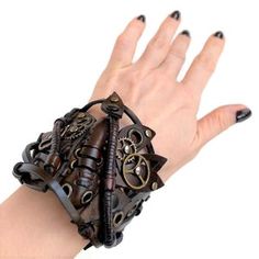 Steampunk Adjustable Bracelets For Festivals, Adjustable Steampunk Festival Bracelets, Adjustable Steampunk Bracelets For Festivals, Adjustable Steampunk Leather Bracelet, Steampunk Butterfly, Style Cyberpunk, Butterfly Cuff, Steampunk Bracelet, Steampunk Leather