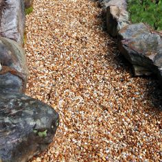 there are rocks and gravel on the ground