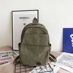 Fashion Women's Backpack Trendy Canvas Solid Color School Bags For Teenager Girls Large-capacity Waterproof Student Scoolbags Height 43CM * Width 13CM *Length 27CM Note: 1 Inch=2.54 CM; 1 CM=0.39 Inch , Buyer Questions & Answers For Back To School? ---------YES Fit A4 Notebook Textbook ? -----YES 15 inch Laptop Fit ? ------YES For Casual Walking?---------YES It Is Waterproof? -------YES If you like it, add to Cart and Wish List. Make it easier for you to find it Brand Name Xpoko Origin US(Origin Khaki Rectangular Canvas Bag For School, Functional Khaki Canvas School Bag, Functional Khaki Canvas Bag For School, Khaki School Backpack With Pockets, Khaki Bags For Students Back To School, Functional School Canvas Bag With Zipper, Functional Canvas School Bag With Zipper Closure, Functional School Canvas Bag With Zipper Closure, Trendy Khaki School Backpack