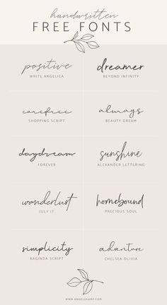 the different types of handwriting that are used to write and use in this type of writing