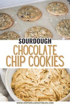 sourdough chocolate chip cookies Sourdough Choc Chip Cookies, Sourdough Oatmeal Chocolate Chip Cookies, Discard Chocolate Chip Cookies, Discard Cookies, Sourdough Chocolate Chip Cookies, Discard Recipe, Starter Recipes, Einkorn Flour