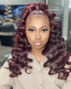 Half Sew In Styles, Layered Half Up Half Down Hair, Half Up Half Down Black Bridal Hair, Half Up Half Down Lace Wig, Up And Down Hairstyles Weave Curly, Leave Out Half Up Half Down, Two Braid Half Up Half Down, Half Up Half Down Birthday Hair, Curly Wig Half Up Half Down