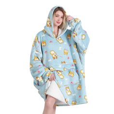 PRICES MAY VARY. 100% Polyester Imported 【Super Warm Wearable Blanket Hoodie for Kids】This wearable blanket hoodie for kids with the designs of hood, front pocket and sleeves is very comfortable, allowing your kids to stay warm and comfortable while learning at home, watching TV, lounging on sofa, playing game, reading book, and is also convenient for going playground, hiking, outing, kicking the ball, watching a sporting event, climbing mountains, picnics, even going school, while also being du Blanket Sweatshirt, Adult Blanket, Oversized Blanket, Loose Hoodie, Hoodie For Women, Blanket Hoodie, Play Game, Hoodie Oversize, Hoodie Blanket