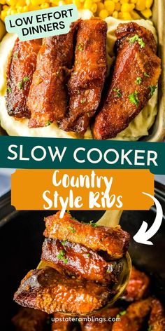 Slow Cooker Country Style Ribs Pork Shoulder Ribs Recipes Crock Pot, Slow Cooker Milk Can Supper, Easy Country Style Ribs In Crock Pot, Country Ribs In The Crockpot, Bbq Country Style Ribs Slow Cooker, Pork Shoulder Ribs Crock Pot, Country Style Pork Ribs Crock Pot Crockpot Easy Recipes, Crock Pot Spare Ribs Slow Cooker