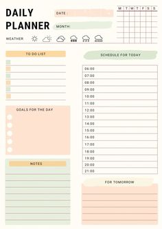 Daily planner socialmediaplannerprintablefree #plannerdeestudosgratis🎭. School Agenda Aesthetic, Student Planner Organization, Student Daily Planner, Printable Daily Schedule, Daily Planner Journal, Daily Planner Design, Daily Planner Sheets, Free Planner Templates, Daily Planner Printables Free