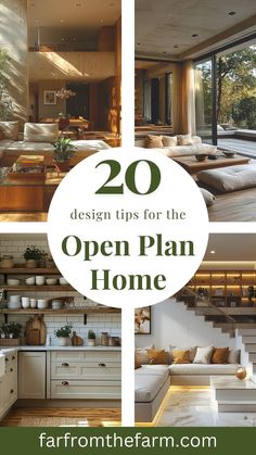 How to Decorate Your Open Plan Home Separate Open Floor Plan, Open Floor Plan Decorating Ideas, Whole House Renovation, Family Friendly Living Room, Plan Home, Open Plan Kitchen Living Room, Open Plan Kitchen Dining, Barn Interior