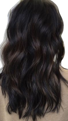 Dark Brown Hair Black Lowlights, Dark Brown With Black Lowlights, Lowlights On Brunette, Hair Lowlights For Dark Hair, Black With Lowlights, Dark Hair For Fall Brunettes, Low Lights In Brown Hair Dark, Dark Brunette Lowlights, Black Hair With Brown Lowlights