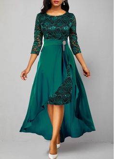 2 Piece Lace Dress, Lace Wedding Guest Dress, Turquoise Lace, Women Lace Dress, Turquoise Dress, Lace Dress Long, Maxi Robes, Maxi Dress Green, Prom Dresses Lace