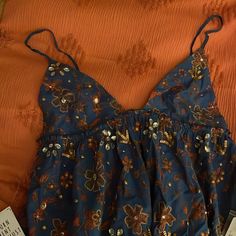 Gorgeous Nwt Free People Maxi Dress. It Has Adjustable Spaghetti, Straps, Beautiful Embroidery, And Rhinestones. Very Sexy Boho Vibe. Embroidered Dress Boho Free People, Free People Bluebell Dress, Bohemian Multicolor V-neck Maxi Dress, Blue V-neck Mini Dress With Boho Print, Boho Floral Maxi Dress, Multicolor V-neck Boho Print Mini Dress, Free People Maxi, Free People Maxi Dress, Floral Party Dress