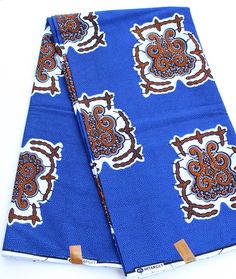 "Ankara Fabric Royal Blue, African Print Fabric Blue, Blue and White African Clothing For Women, Blue Kitenge Fabric, Blue Dashiki Fabric Blue And White Ankara Fabric is fabric for all occasions!! This fabric can be used in making dresses, skirts, shirts, jackets, hair wraps, sarongs, bags, cover sheets, and all forms of crafts. The imaginations are endless!! 3 Panels 6 Yards. One panel covers about 2 yards.  Fabric is in continuous  6 yards. 100% cotton, 46\" inch width, 90\" Length   Please NOTE: Fabric is authentic and comes with a manufacturers label on one side. This label can easily be removed by pressing the wrong side of the fabric with an iron. Label may leave a sticker feeling on fabric after removed/peeled off. Photos may appear lighter/darker depending on your computer monitor Blue African Print, Blue Ankara, Ankara Headwrap, Royal Women, Head Wraps For Women, Blue Contacts, African Head Wraps, African Ankara, Kitenge