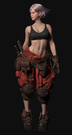 3d Karakter, Cyberpunk Character, A Concept, Character Modeling, 영감을 주는 캐릭터, Pose Reference Photo, Female Character Design, Female Poses, Digital Art Girl