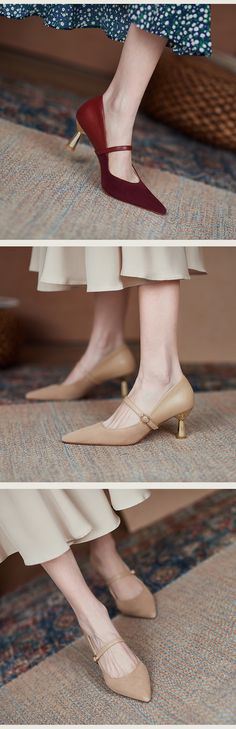 Chiko Oma Pointed Toe Kitten Heels Pumps Drawstring Dress Pattern, Drawstring Dresses, Kitten Heel Pumps, Shoes Heels Pumps, Party Shoes, Pump Shoes, Shoe Collection, Pumps Heels, Kitten Heels