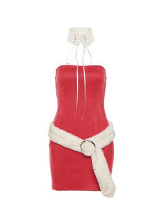 ⚡Buy 2024 Solid Bandeau With Fuzzy Belted Choker Mini Dress Red L under $32.00 in Dresses at AnotherChill.com Online. Style: Casual/Street/Y2K/Sweet/Vintage/Vacation/Sexy. Fabric Content: Polyester. Fit Type: Slim Fit. Neckline: Strapless. Length: Mini Dress. Vibrant Red Color: The dress's bright red hue adds a festive touch, infusing your look with boldness and vibrancy.. Bandeau Design: Strapless silhouette accentuates your collarbone, exuding elegance and allure.. Fuzzy Belt and Choker: Inclu Red Sleeveless Mini Dress For Winter, Chic Sleeveless Mini Dress For Christmas, Christmas Y2k, Vintage Vacation, Street Y2k, Y2k Jewelry, Art Bag, Bustier Dress, Mary Jane Heels