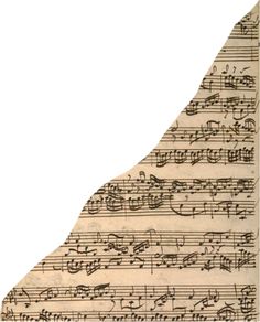 an old sheet with music notes on it