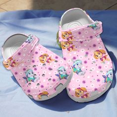 Sweet Design Of Paw Patrol Pink Clogs Shoes Playful Non-slip Slip-on Clogs, Pink Beach Clogs With Rubber Sole, Fun Synthetic Clogs With Rubber Sole, Comfortable Pink Slip-on Clogs, Cute Non-slip Clogs For Spring, Cute Non-slip Spring Clogs, Cute Beach Slip-on Clogs, Fun Non-slip Clogs With Round Toe, Cute Slip-on Clogs For Beach