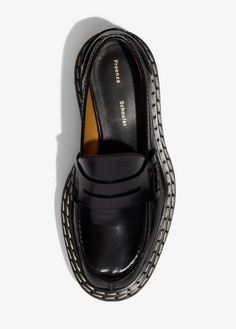 Ps1 Bag, Black Tongue, Proenza Schouler Shoes, Tie Dye Outfits, Platform Loafers, Footwear Design Women, Bag Dress, Lug Sole, Penny Loafers