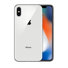 the iphone x is shown in white