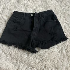 Never Worn, Perfect Condition Cheap Black Denim Jean Shorts, Cheap Black Jean Shorts, Black High Rise Grunge Jean Shorts, High-rise Black Jean Shorts With Pockets, Pacsun Jean Shorts, Pacsun, Jean Shorts, Women Jeans, Outfit Inspo