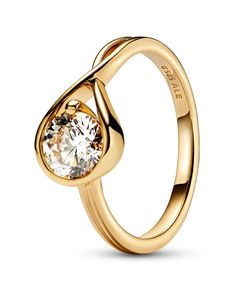 in stock Pandora Shop, Declaration Of Love, Pandora Collection, Ring Hand, Pandora Style, Yellow Gold Ring, Gold Diamond Rings, Lab Created Diamonds, 1 Carat