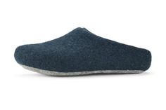 Women's Handmade Wool Felt Slippers with Synthetic Felt Soles - Navy – Kyrgies Felting Techniques, Felted Wool Slippers, Beautiful Slippers, Felt Slippers, Felt Shoes, Shoes Too Big, Wool Slippers, Navy Man, Felted Slippers