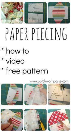 paper piecing how to video free pattern with instructions for cutting and embellishing