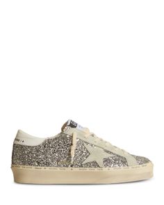 Golden Goose Women's Hi Star Glitter Low Top Sneakers Glitter Outfit, Golden Goose Deluxe Brand, Low Top Sneakers, Golden Goose, Silver Glitter, Lace Up Shoes, Low Top, Top Sneakers, Glitter