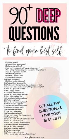 Self Help Questions, Reasoning Questions With Answers, Questions For Self Discovery, Self Discovery Questions, Self Reflection Questions, Best Personality, Journals Ideas, Deep Questions, Self Care Bullet Journal