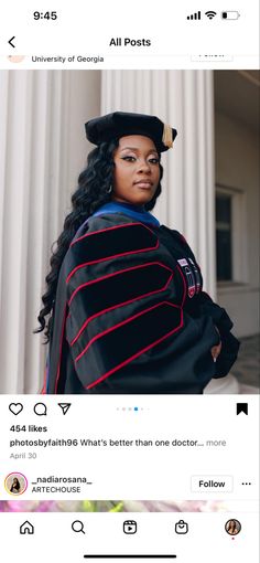 an image of a woman wearing a graduation gown