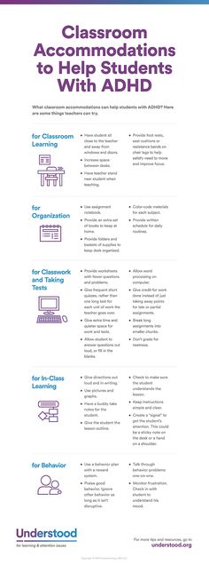 Examples of accommodations that can be used in the classroom to help kids with ADHD Classroom Accommodations, Assignment Notebook, Uppfostra Barn, 504 Plan, Inclusive Classroom, Executive Function, Learning Differences, School Social Work, Learning Difficulties