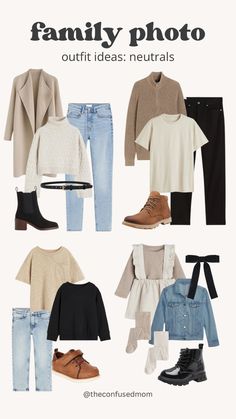 the family photo outfit ideas neutrals for fall and winter are easy to follow in