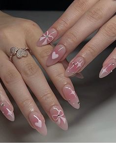 Occasion Nails, Stile Blair Waldorf, Cute Pink Nails, Fake Nails Designs, Hello Nails, Cute Simple Nails, Pedicure Manicure, Simple Gel Nails, Girly Acrylic Nails