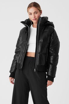 Make boss moves in the Faux Leather Boss Puffer. It’s cold-weather-approved and done in our luxe, buttery faux leather with satin lining for comfort and warmth. Zippered side pockets keep essentials secure and the classic, oversized fit makes it a must-have season after season. Luxe, buttery faux leather Satin lining Zippered side pockets & hidden internal pocket Designed & uniquely fit to flatter every size Wear-tested by our in-house team for the perfect fit Boss Moves, Brown Faux Leather Jacket, Leather Puffer Jacket, Yoga Jacket, Hooded Faux, Alo Yoga, Faux Leather Jackets, Black Faux Leather, Outerwear Women