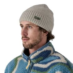 The Brodeo is a classic cuff beanie made with a recycled wool/recycled nylon blend. Fair Trade Certified™ sewn. DETAILS Hard-Working Yet Easy-Wearing Yarn Blend Warm and comfortable recycled wool/recycled nylon blend provides a snug fit that will loosen with wearRib-Knit Cuff 2½" rib-knit cuff traps heat and keeps your hat in placeOriginal Artwork Patagonia graphics are original works created both by our designers as well as freelance creativesFair Trade Certified™ Sewn Fair Trade Certified™ sew 50% Logo, Best Bond, Cheer Girl, Beanie Style, Cuffed Beanie, Outerwear Vest, Kids Outerwear, Vest Shirt, Knit Cuff