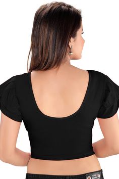 Product Features: Blouse Color: BLACK Blouse Fabric: Cotton Lycra Blend Blouse Work: Solid Blouse Closure: Stretchable Blouse Type: Non-Padded Blouse Sleeves Type: Short sleeves Blouse Neck Type: Round Neck Product type: Saree Blouse Occasion: Partywear Disclaimer: There will be slight difference in digital to actual image Stretchable Blouse, Blouse Crop Top, Blouse Crop, Blouse Neck, Crop Top Blouse, Neck Ruffle, Ruffle Sleeves, Blouse Fabric, Ethnic Fashion