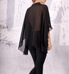 Black tunic, blouse with chiffon sleeves, black tunic, black top, loose top, long tunic, tunic dress Elegant Black Chiffon Top, Black Chiffon Blouse For Summer, Elegant Summer Top With Cape Sleeves, Black V-neck Blouse With Sheer Sleeves, Casual Black Chiffon Top, Elegant Black Chiffon Blouse, Black Blouse With Sheer Sleeves For Summer, Chic Black Oversized Tunic, Oversized Chic Black Tunic