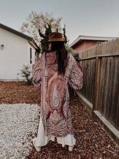 Spring Folk Long Kimono, Red One-size Kimono For Festivals, Winter Bohemian Maxi Dress, Bohemian Embroidered Kimono With Kimono Sleeves, Bohemian Maxi Dress For Winter, Festival Embroidered Kimono, Free Size Long Sleeve Bohemian Kimono, Red Long Sleeve Bohemian Maxi Dress, Hippie Long Sleeve Kimono One Size