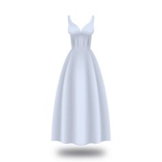 a white dress is shown on a white background