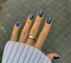 November Nails Colors, Navy Nails, 2023 Nails, Boho Nails, Makeup Nails Designs, November Nails, Minimal Nails, Casual Nails, Nail Candy