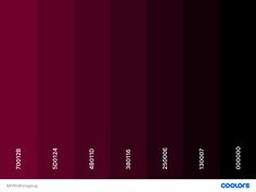 an image of the color shades for different colors in this article, which shows what they are