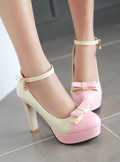 Princess Heels, Kasut Tumit Tinggi, Hak Tinggi, High Heels Classy, Bow High Heels, Heels Classy, High Heels Shoes, Platform Heels Chunky