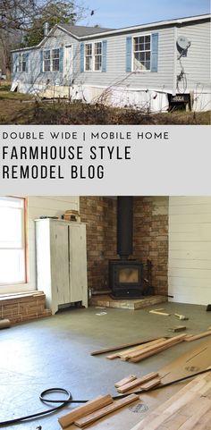 a house that is being remodeled with the words farmhouse style remodel blog written below