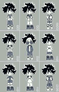 the many faces of anime characters