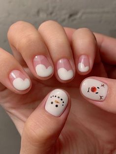 Christmas Nail Inspo Short Kids, Christmas Nails Kids Short, Nails For Kids Cute Short Christmas, Nails For Christmas White, Christmas Nail For Kids, Christmas Nail Designs Kids, Nails Kids Christmas, Christmas Nail Art Diy, Christmas Nails Kids Easy