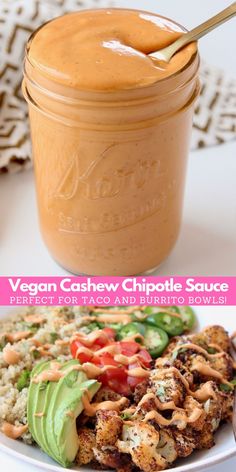 the best vegan chipotle sauce perfect for taco and burrito bowls