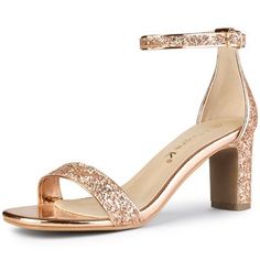 Our glitter block heels are the perfect glamourous addition to your partywear this season. They feature a buckle ankle fastening, and a square toe. They can team with a cocktail dress, and make a statement clutch to finish your cute and gorgeous look. Occasion: Party, Office, Casual, Christmas Days, Dating, and Evening. Glitter Block Heels, Ankle Strap Chunky Heels, Evening Heels, Back To School Shoes, Square Toe Sandals, Womens Chunky Heels, Glitter Heels, Chunky Sandals, Chunky High Heels