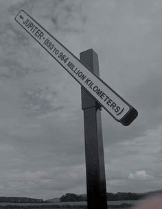 a street sign that is on the side of a pole with clouds in the background