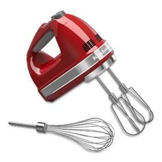 an electric hand mixer with a whisk attachment